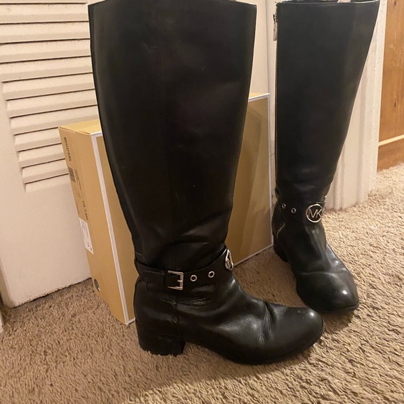 Michael Kors wide calf black riding boots - Picture 2 of 6